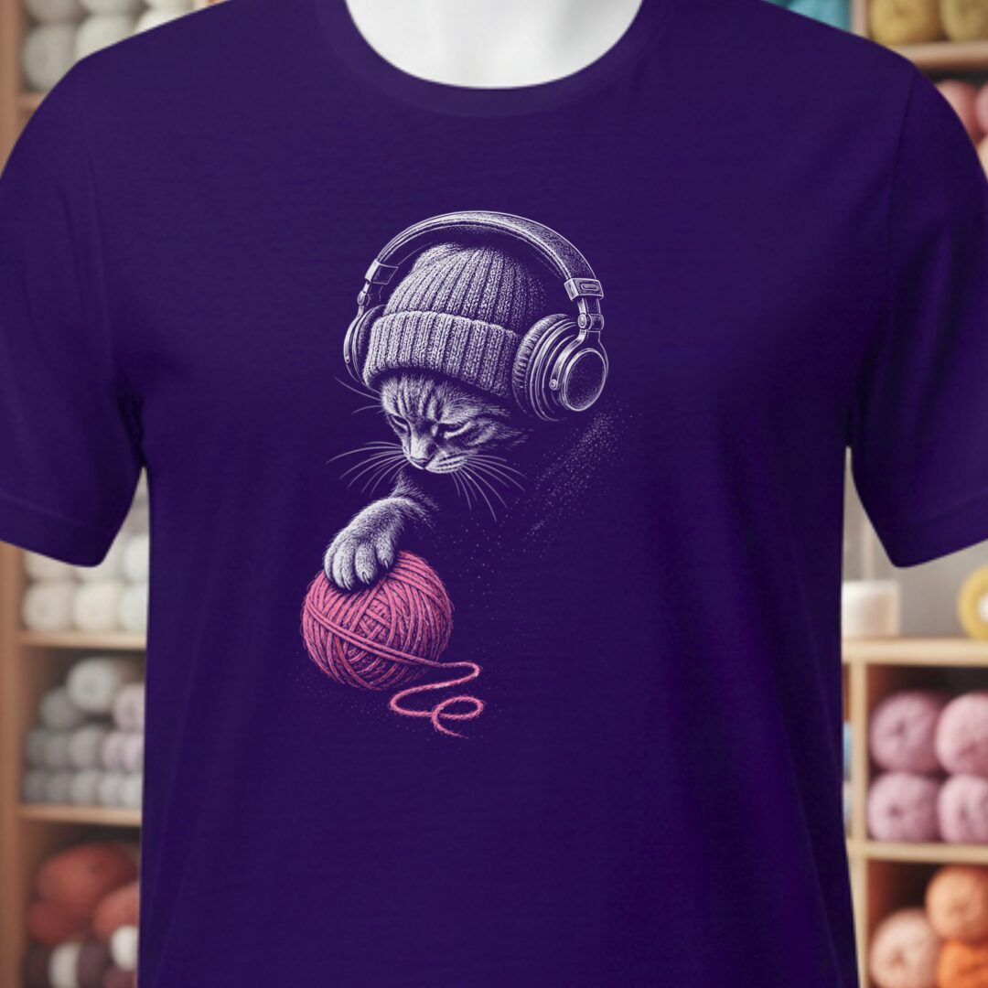 Chill Cat T-Shirt Purple t-shirt