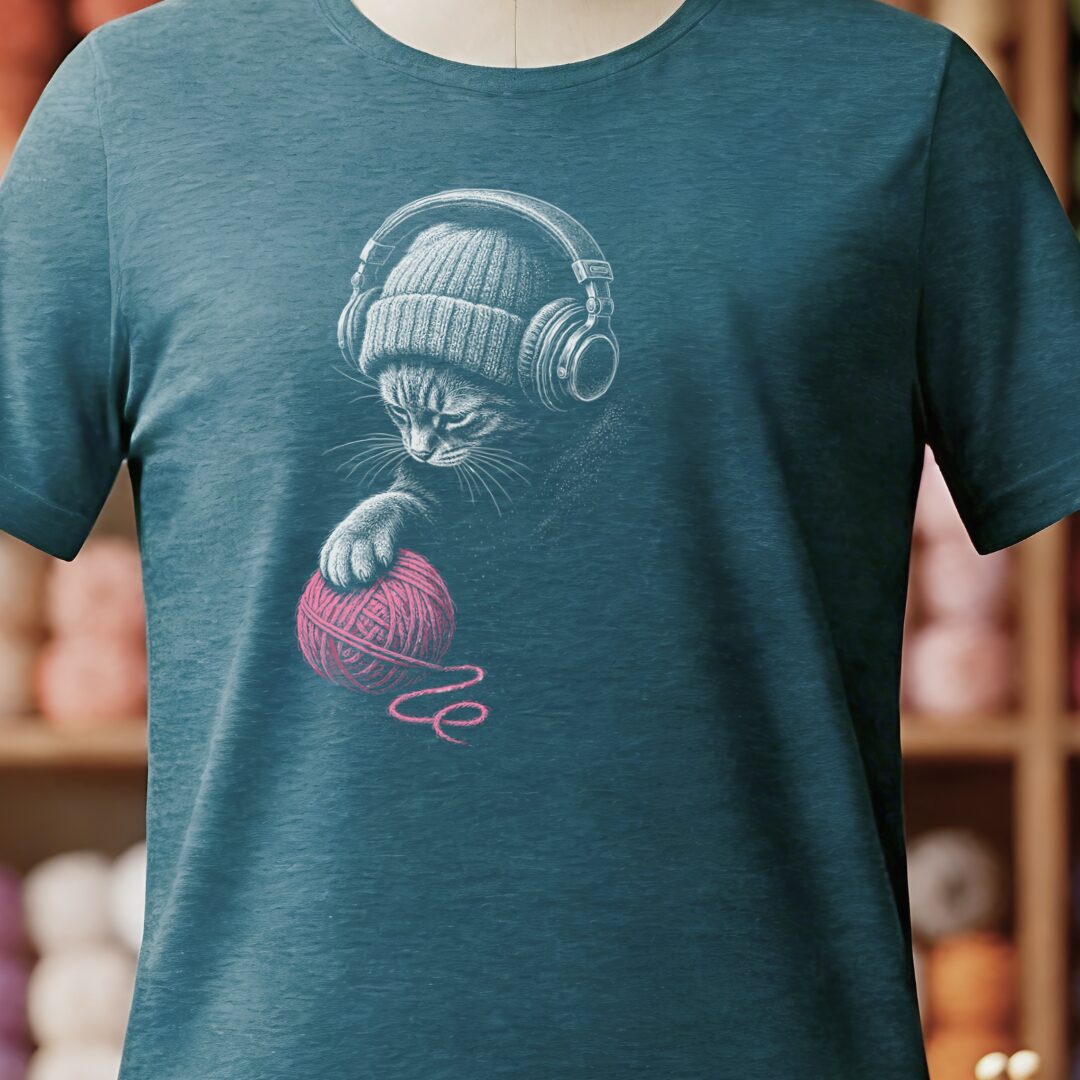 Chill Cat T-Shirt Teal Blue t-shirt