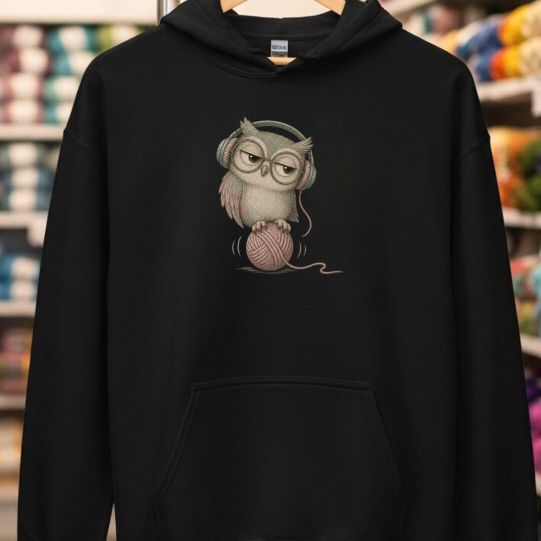 Chilling Owl Hoodie Black t-shirt