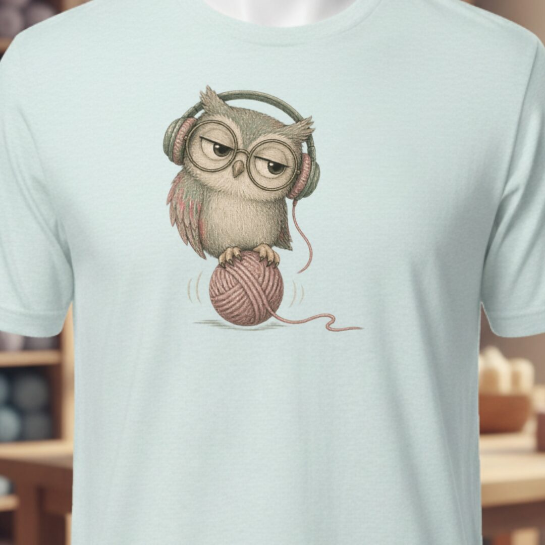 Chilling Owl T-Shirt Ice Blue t-shirt