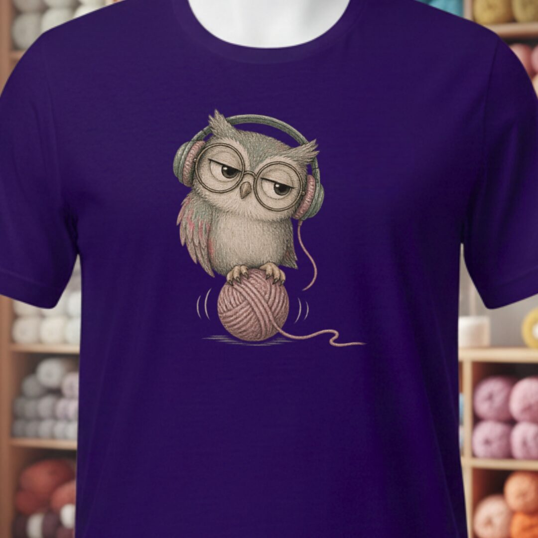 Chilling Owl T-Shirt Purple t-shirt