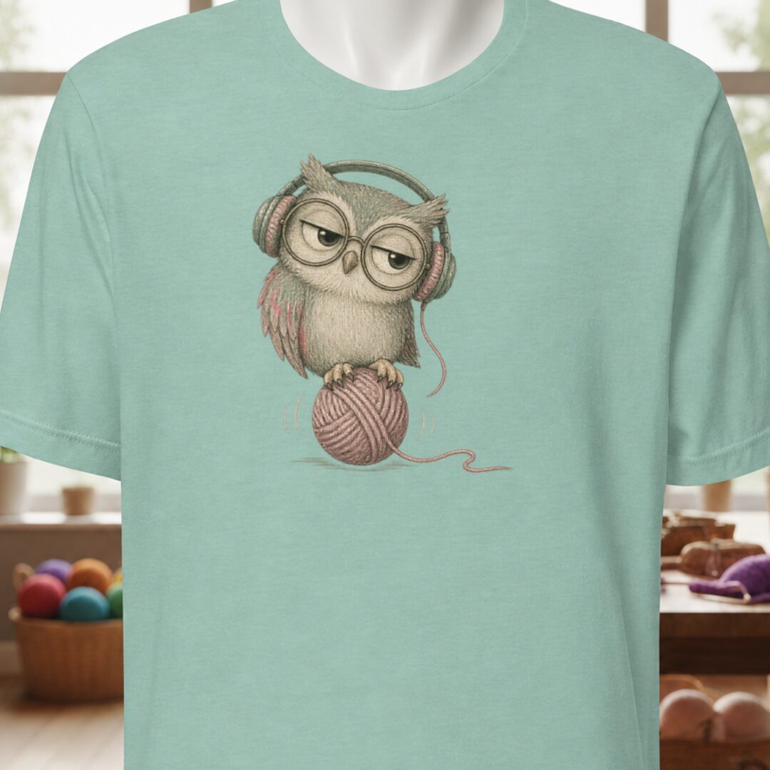 Chilling Owl T-Shirt Sea Breeze t-shirt