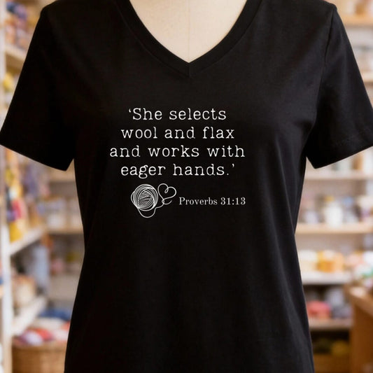 Christian Proverb V-Neck T-Shirt Black t-shirt