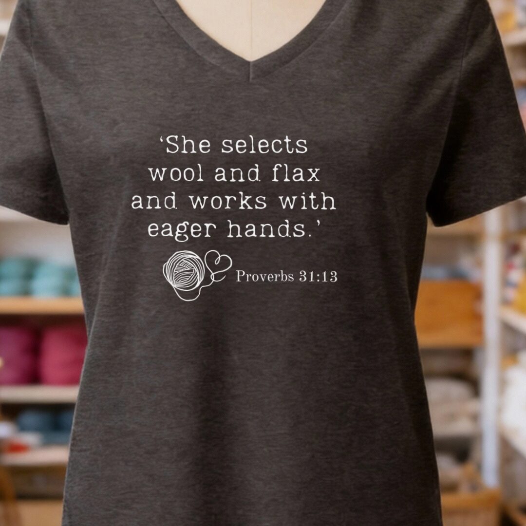 Christian Proverb V-Neck T-Shirt Dark Grey t-shirt