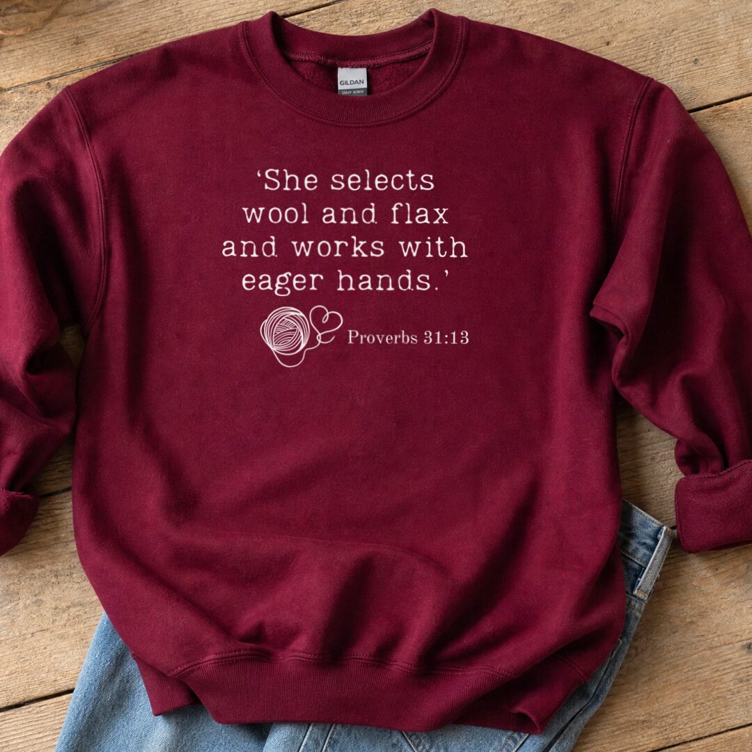 Christian Proverb Sweatshirt Maroon t-shirt