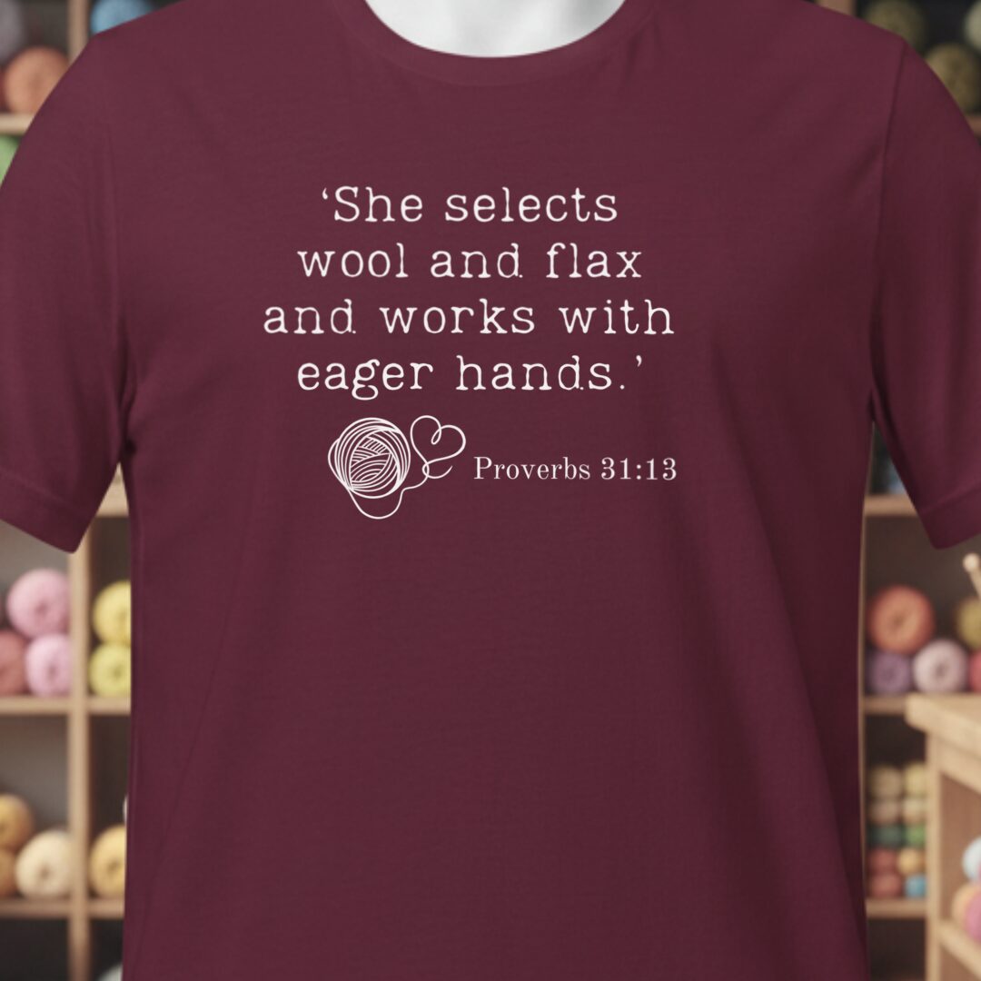 Christian Proverb T-Shirt Maroon t-shirt
