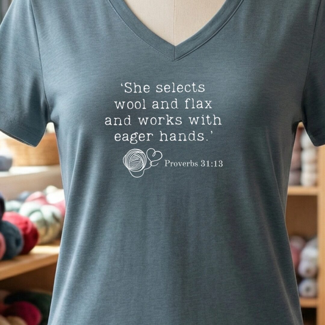 Christian Proverb V-Neck T-Shirt Slate t-shirt