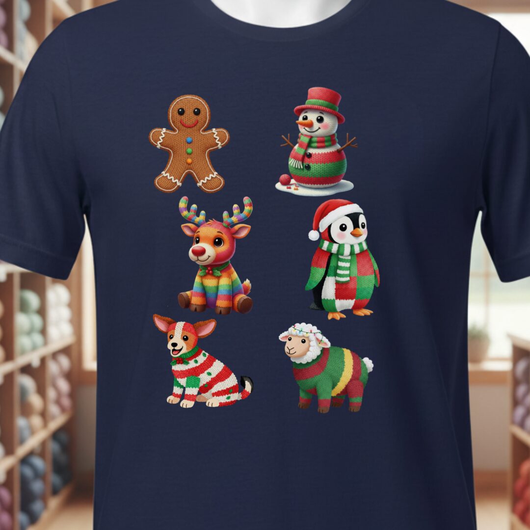 Christmas Knit T-Shirt Navy t-shirt