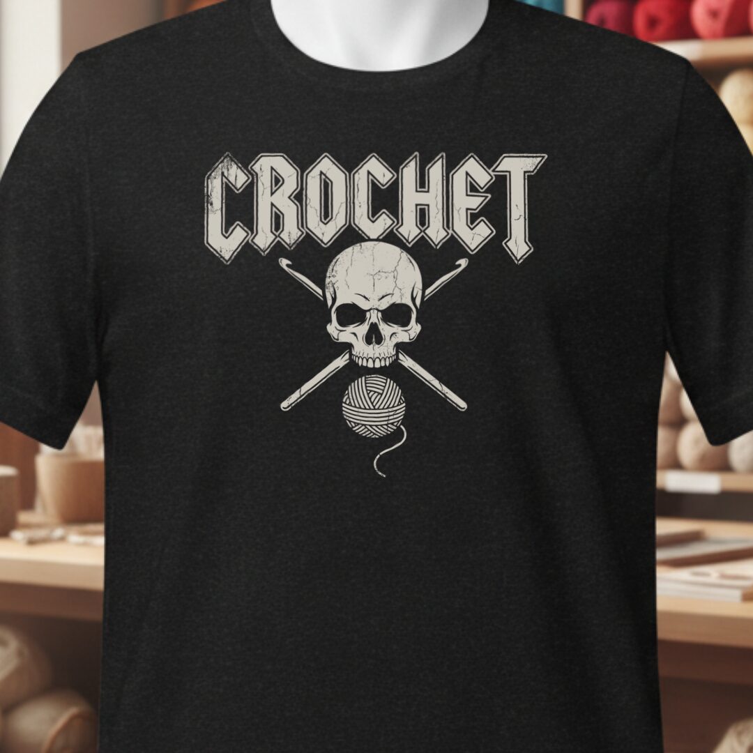 Classic Rock Crochet T-Shirt Black t-shirt