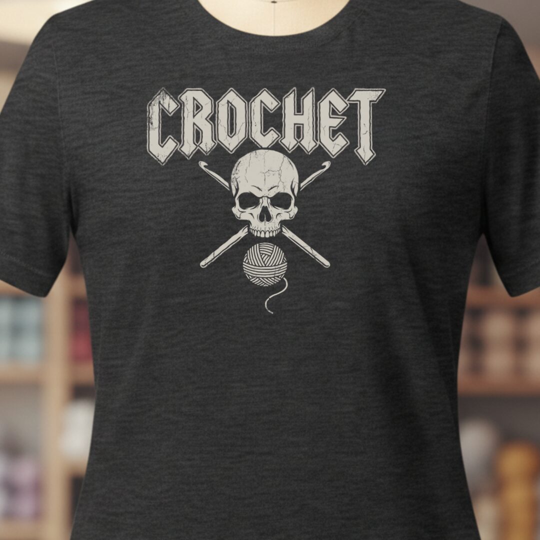 Classic Rock Crochet T-Shirt Dark Grey t-shirt