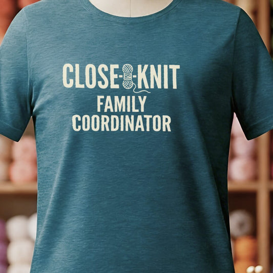 Close Knit Family T-Shirt Teal Blue t-shirt