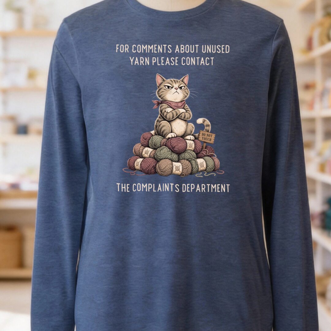 Complaints Department Heather Navy Long Sleeve Tee.jpg