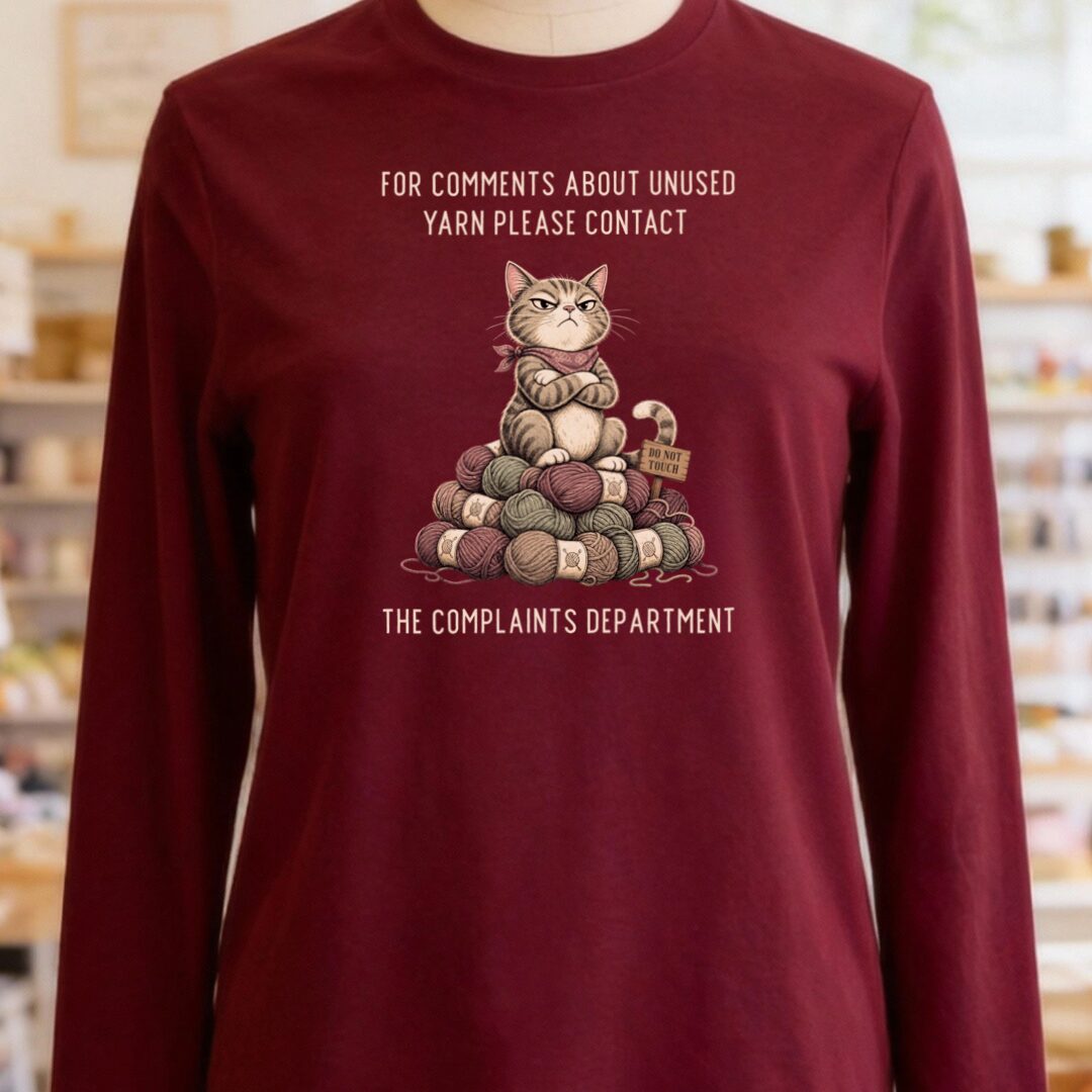 Complaints Department Maroon Long Sleeve Tee.jpg