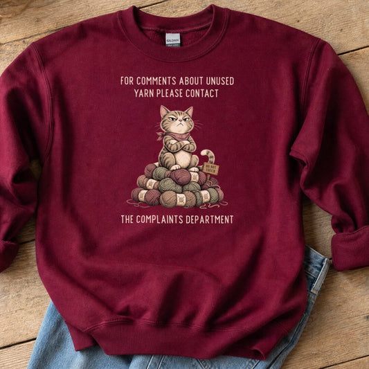 Complaints Department Maroon Sweatshirt.jpg