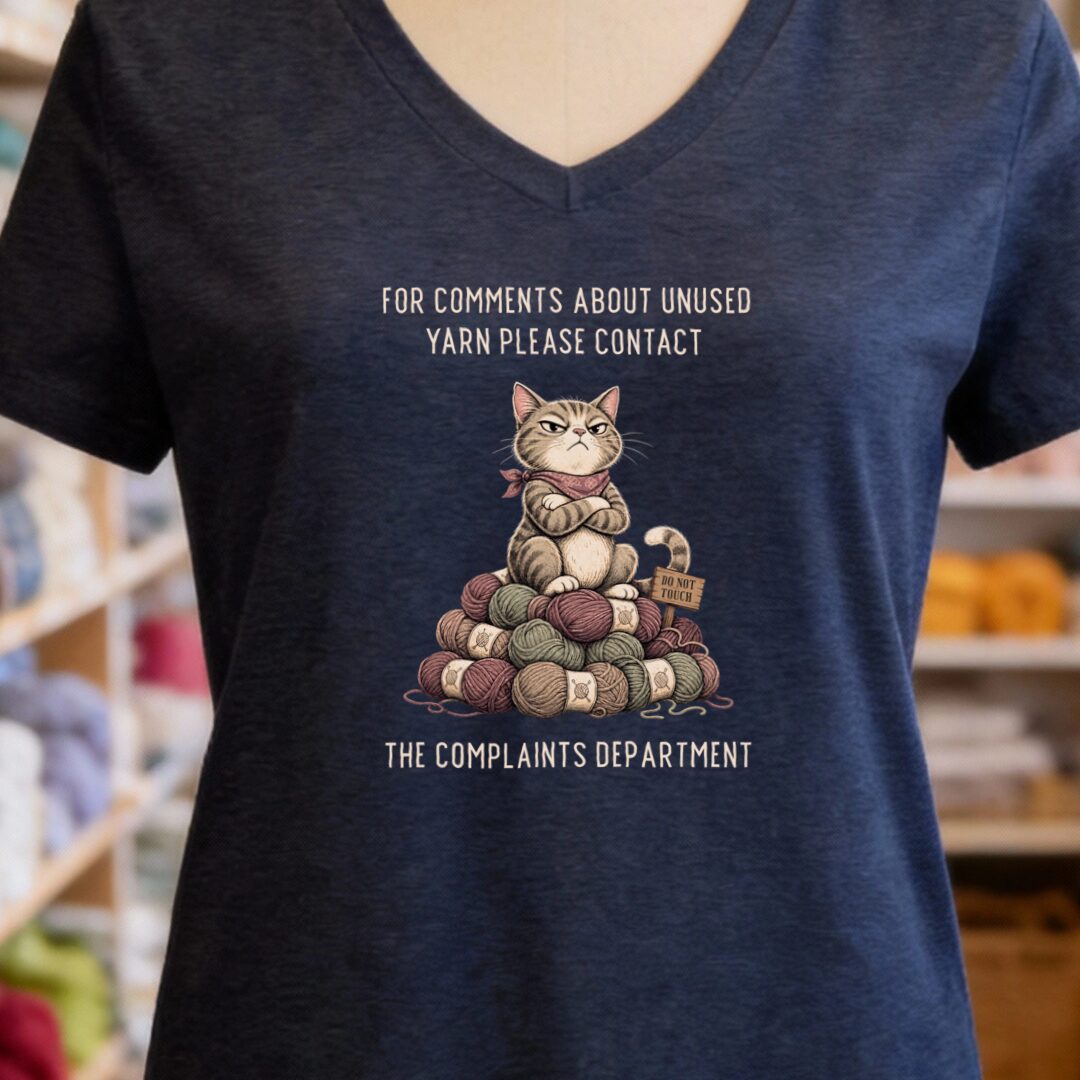Complaints Department Navy V Neck.jpg