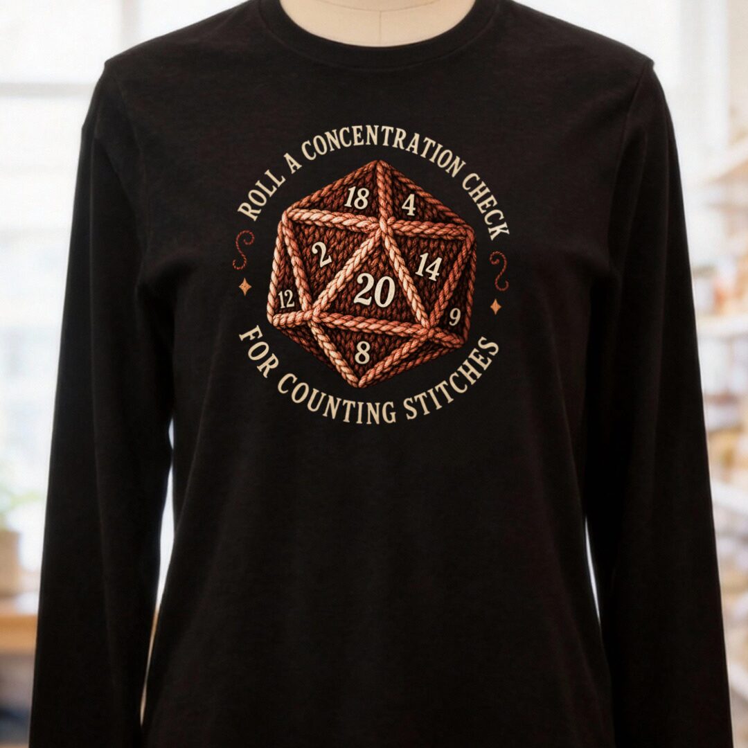 Concentration Check Long Sleeve Tee Black t-shirt