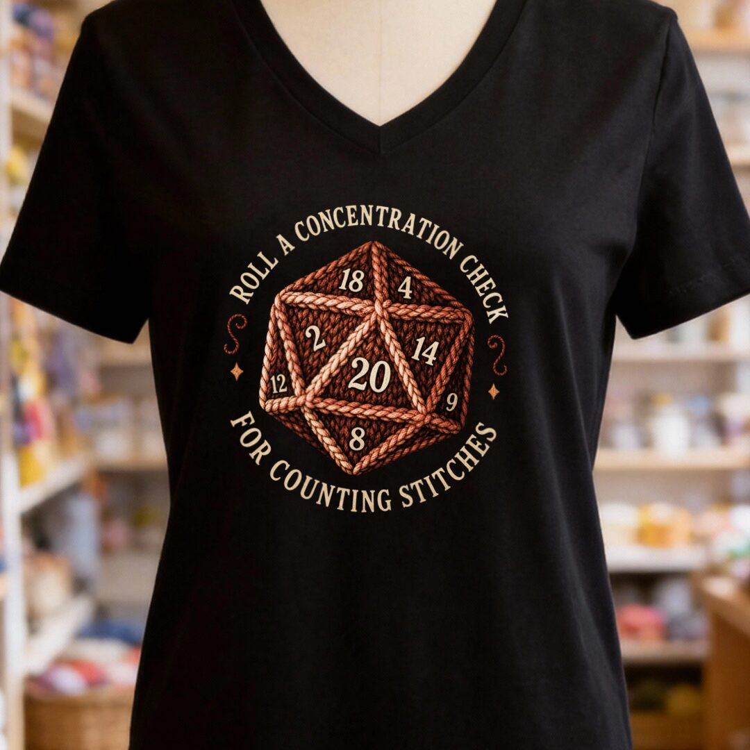 Concentration Check V-Neck T-Shirt Black t-shirt