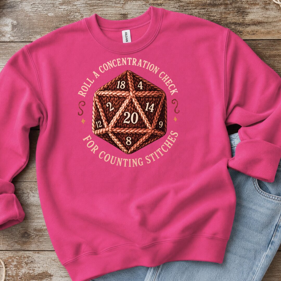 Concentration Check Sweatshirt Bright Pink t-shirt