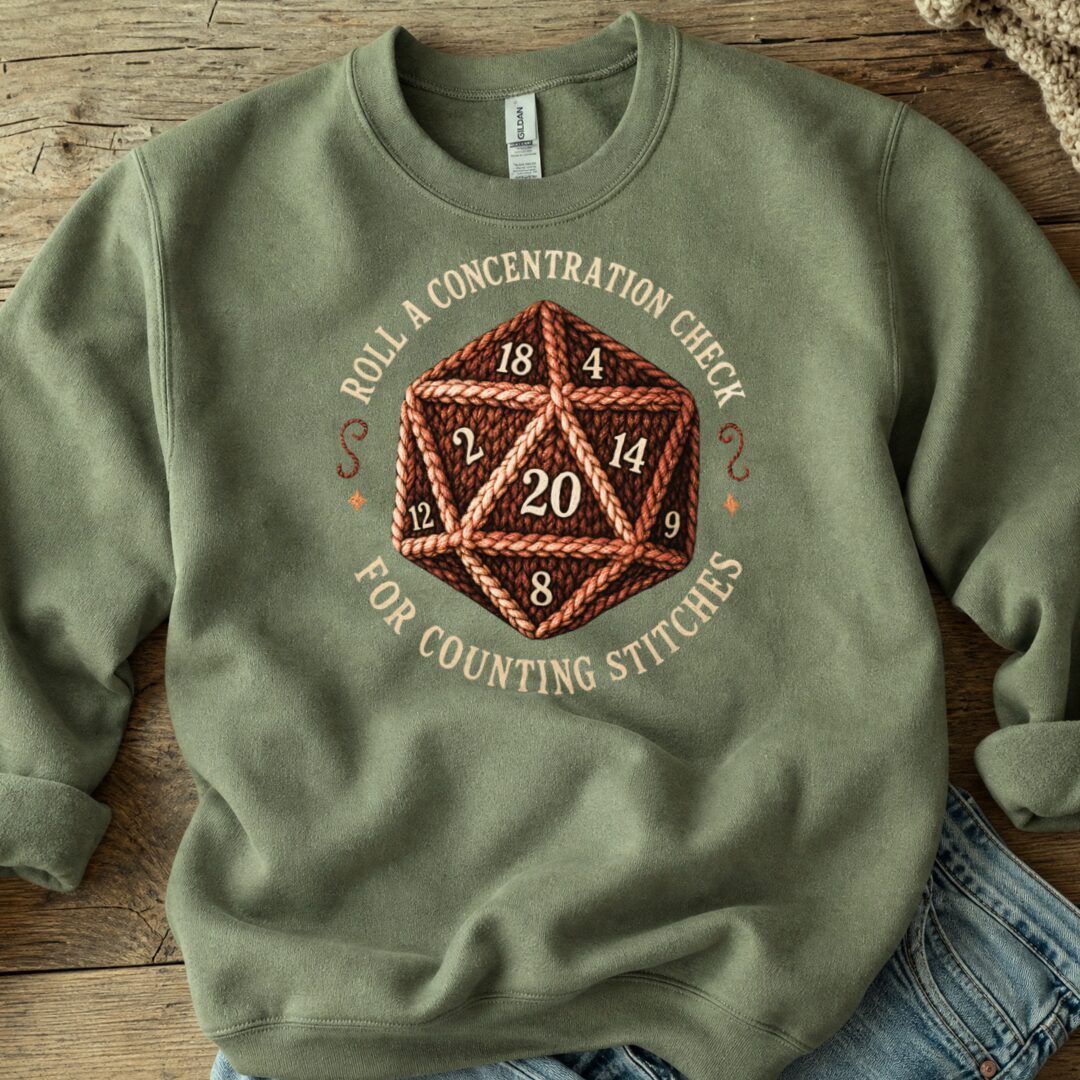 Concentration Check Sweatshirt Military Green t-shirt