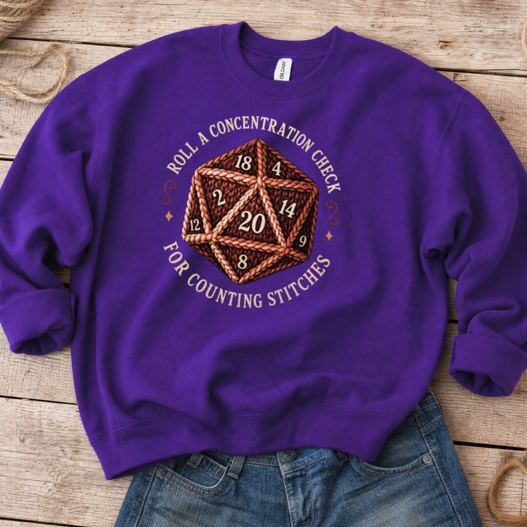 Concentration Check Sweatshirt Purple t-shirt