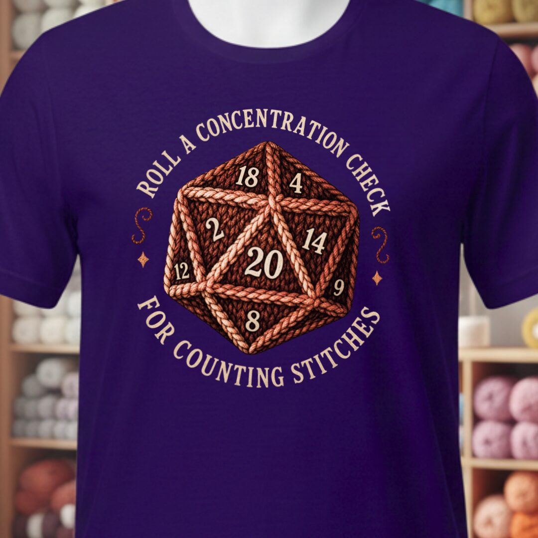 Concentration Check T-Shirt Purple t-shirt