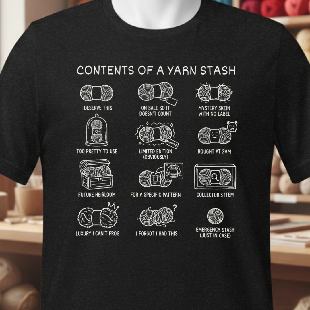 Contents of A Stash T-Shirt Black t-shirt