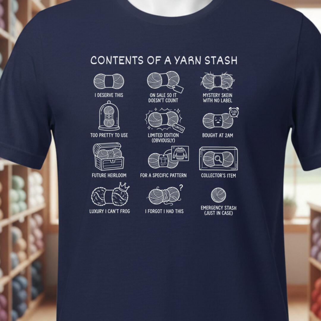 Contents of A Stash T-Shirt Navy t-shirt
