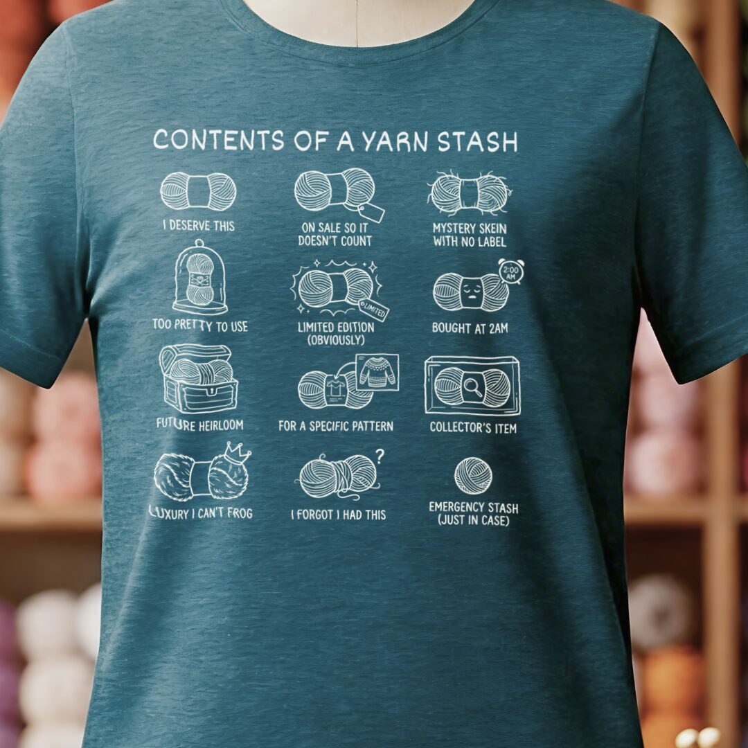 Contents of A Stash T-Shirt Teal Blue t-shirt