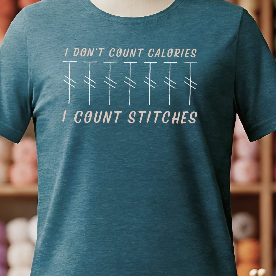 Count Calories Teal Blue T-Shirt.jpg