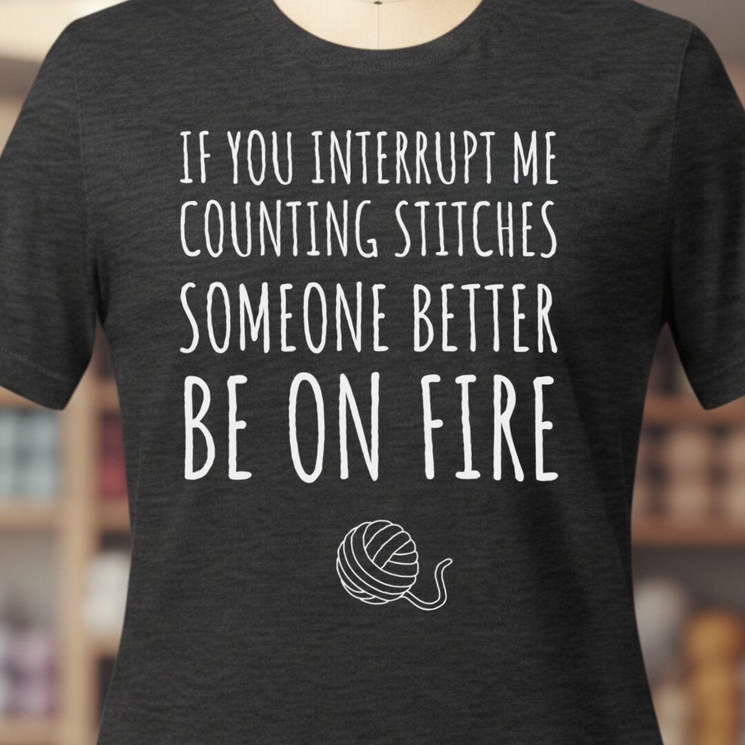 Counting Stitches T-Shirt Dark Grey t-shirt
