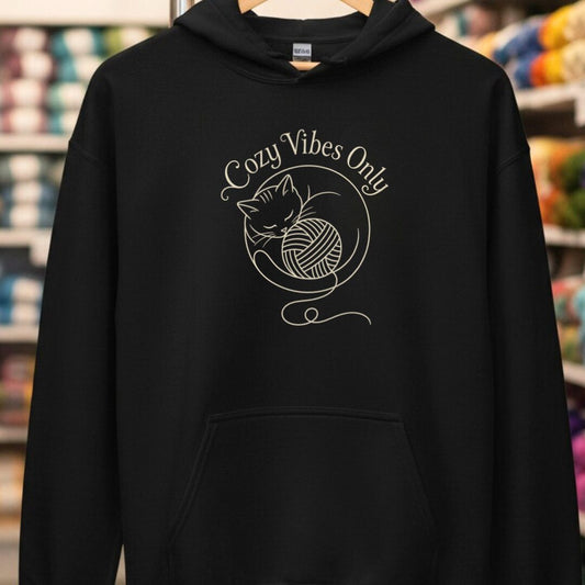 Cozy Vibes Only Black Hoodie.jpg
