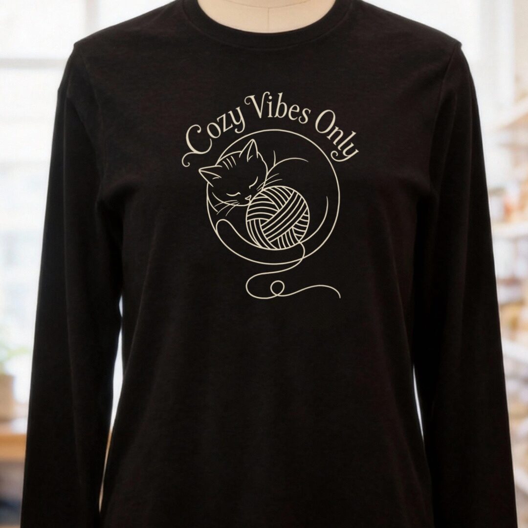 Cozy Vibes Only Black Long Sleeve Tee.jpg