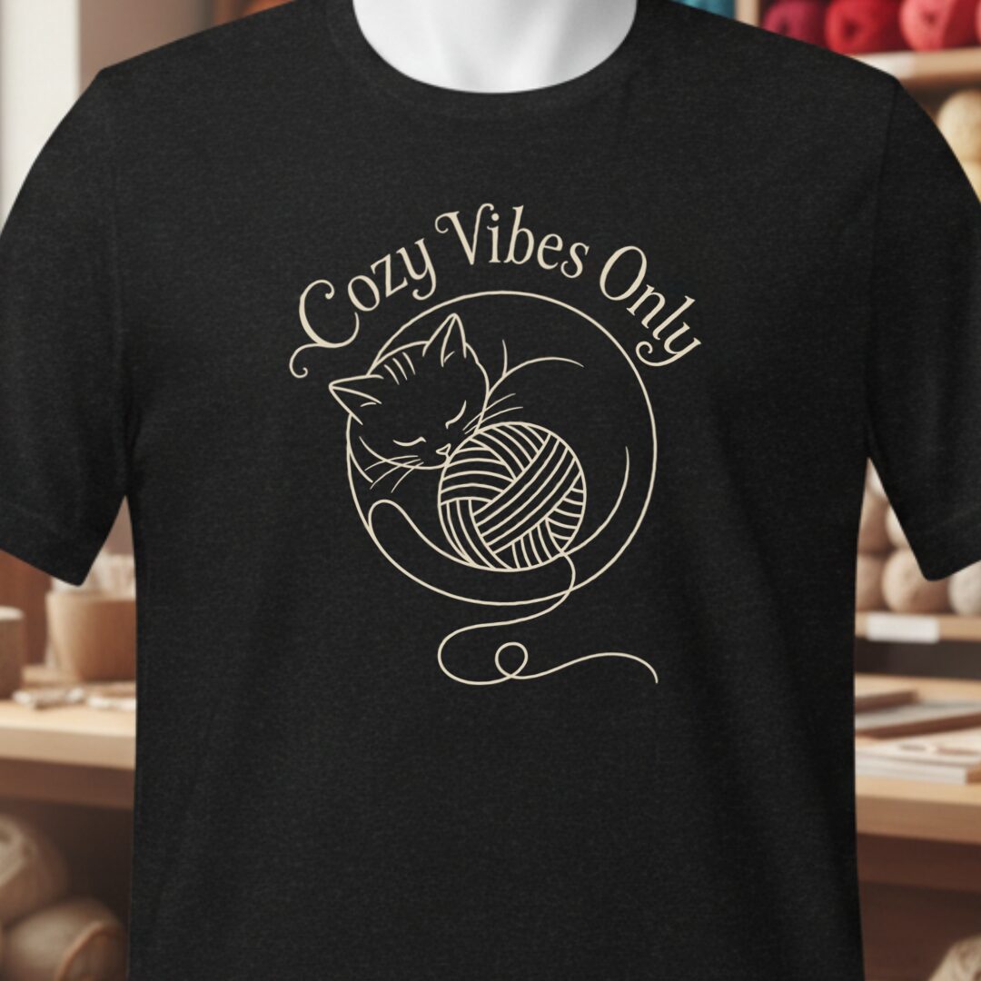 Cozy Vibes Only Black T-Shirt.jpg