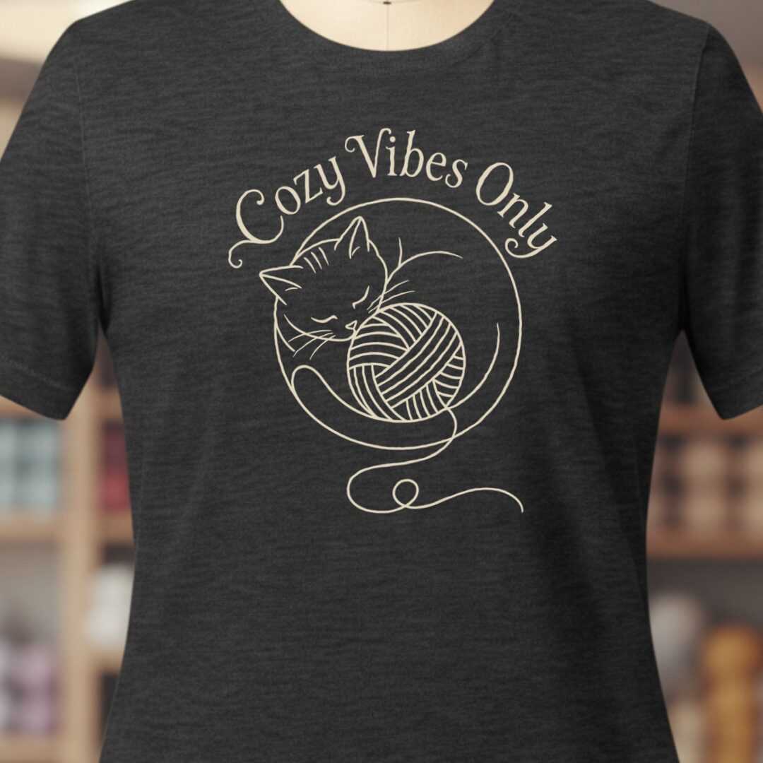 Cozy Vibes Only Dark Grey T-Shirt.jpg