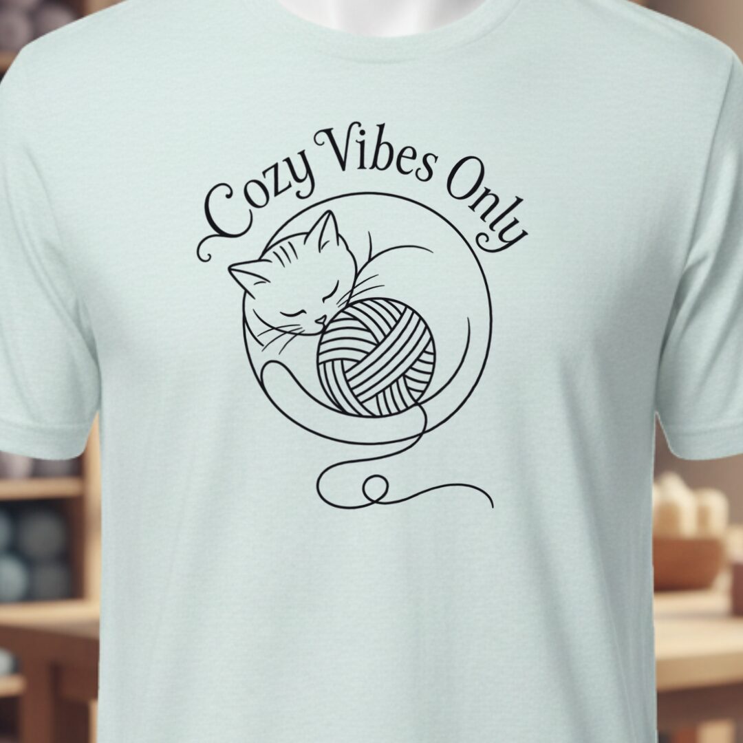 Cozy Vibes Only Ice Blue T-Shirt.jpg