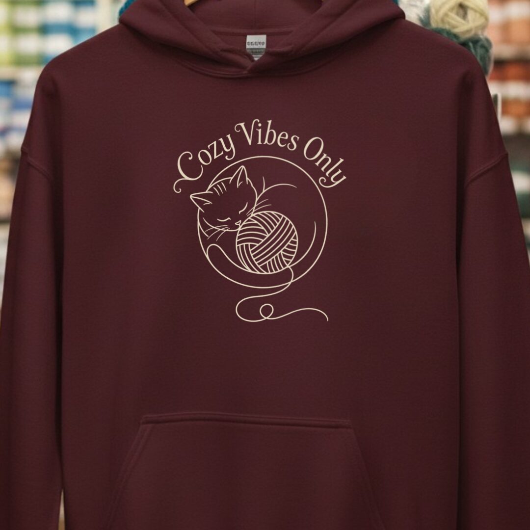 Cozy Vibes Only Maroon Hoodie.jpg