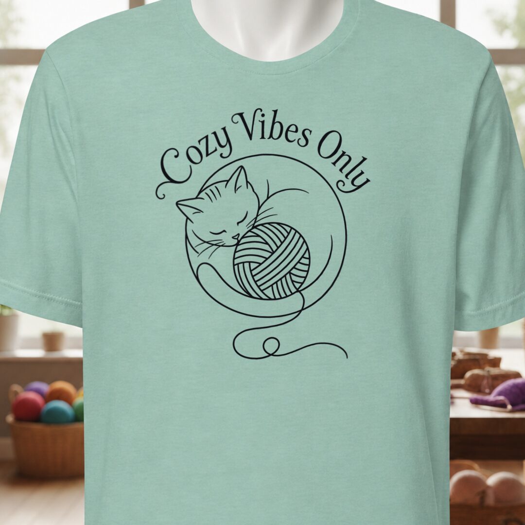 Cozy Vibes Only Sea Breeze T-Shirt.jpg