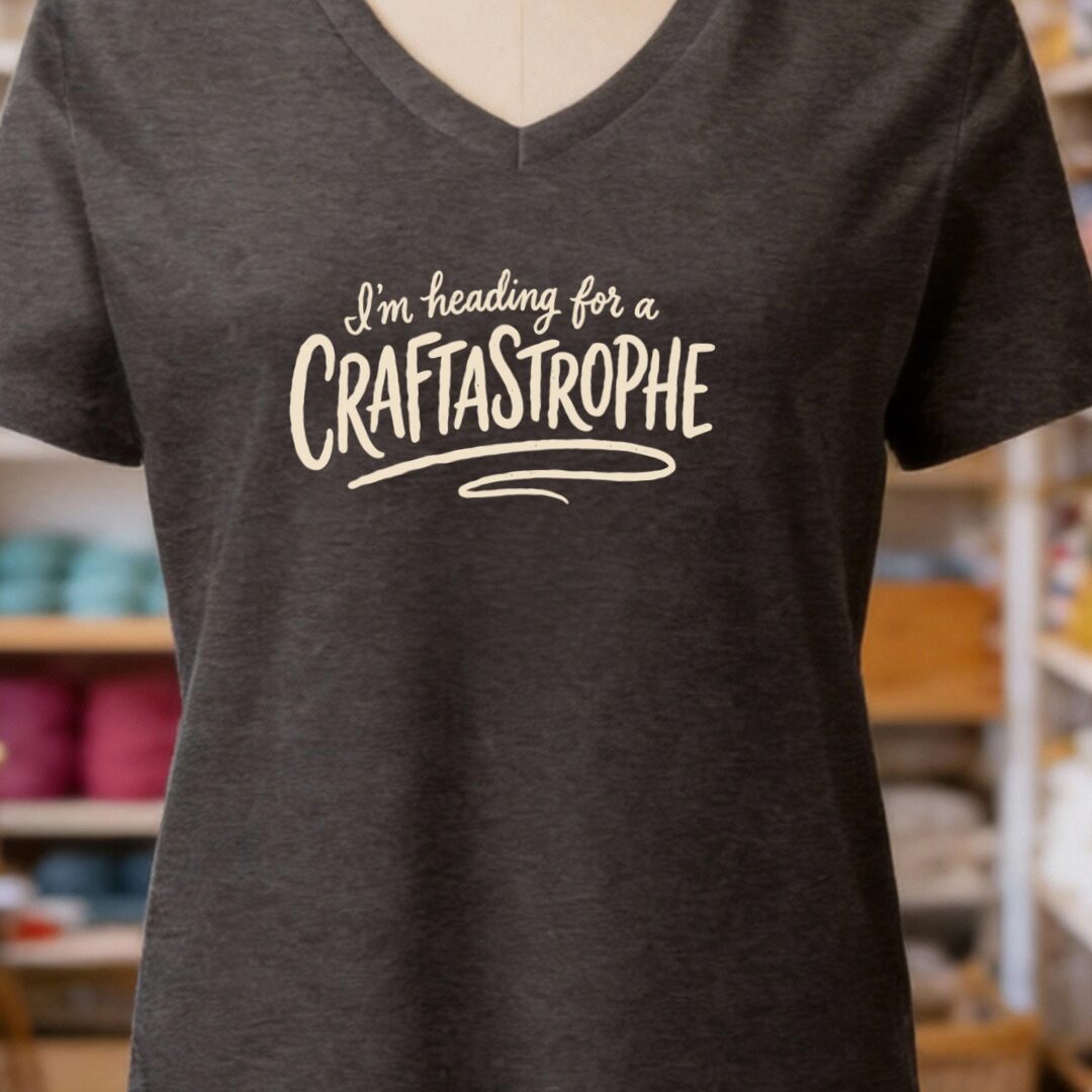 Craftastrophe V-Neck T-Shirt Dark Grey t-shirt