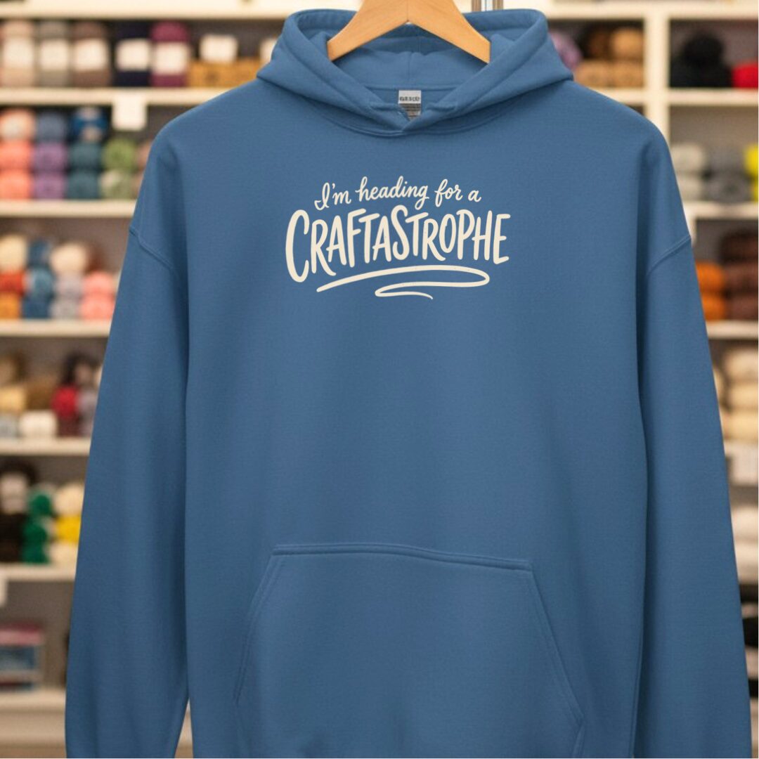 Craftastrophe Hoodie Indigo Blue t-shirt