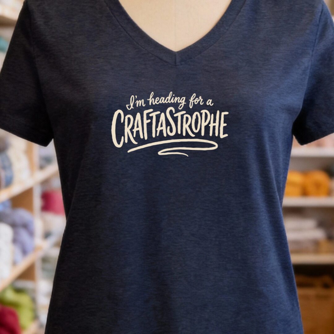 Craftastrophe V-Neck T-Shirt Navy t-shirt