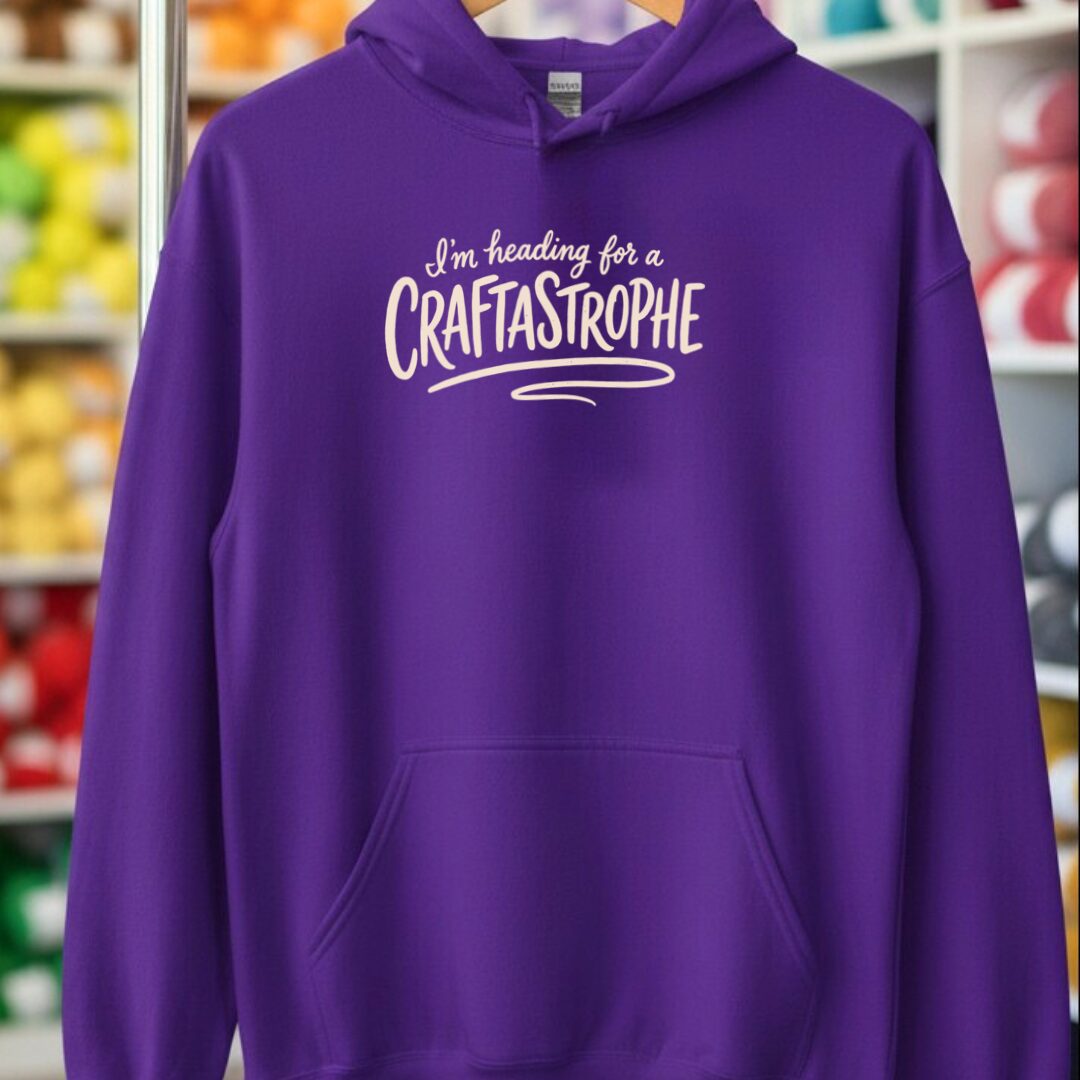 Craftastrophe Hoodie Purple t-shirt