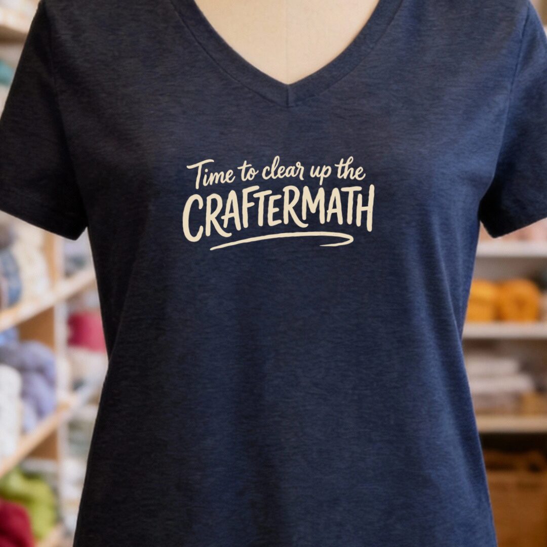 Craftermath V-Neck T-Shirt Navy t-shirt