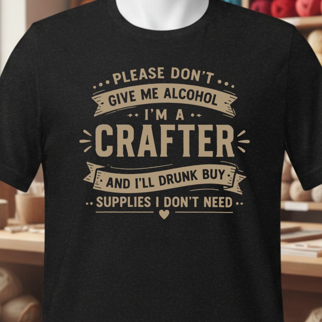 Crafting Drunk T-Shirt Black t-shirt