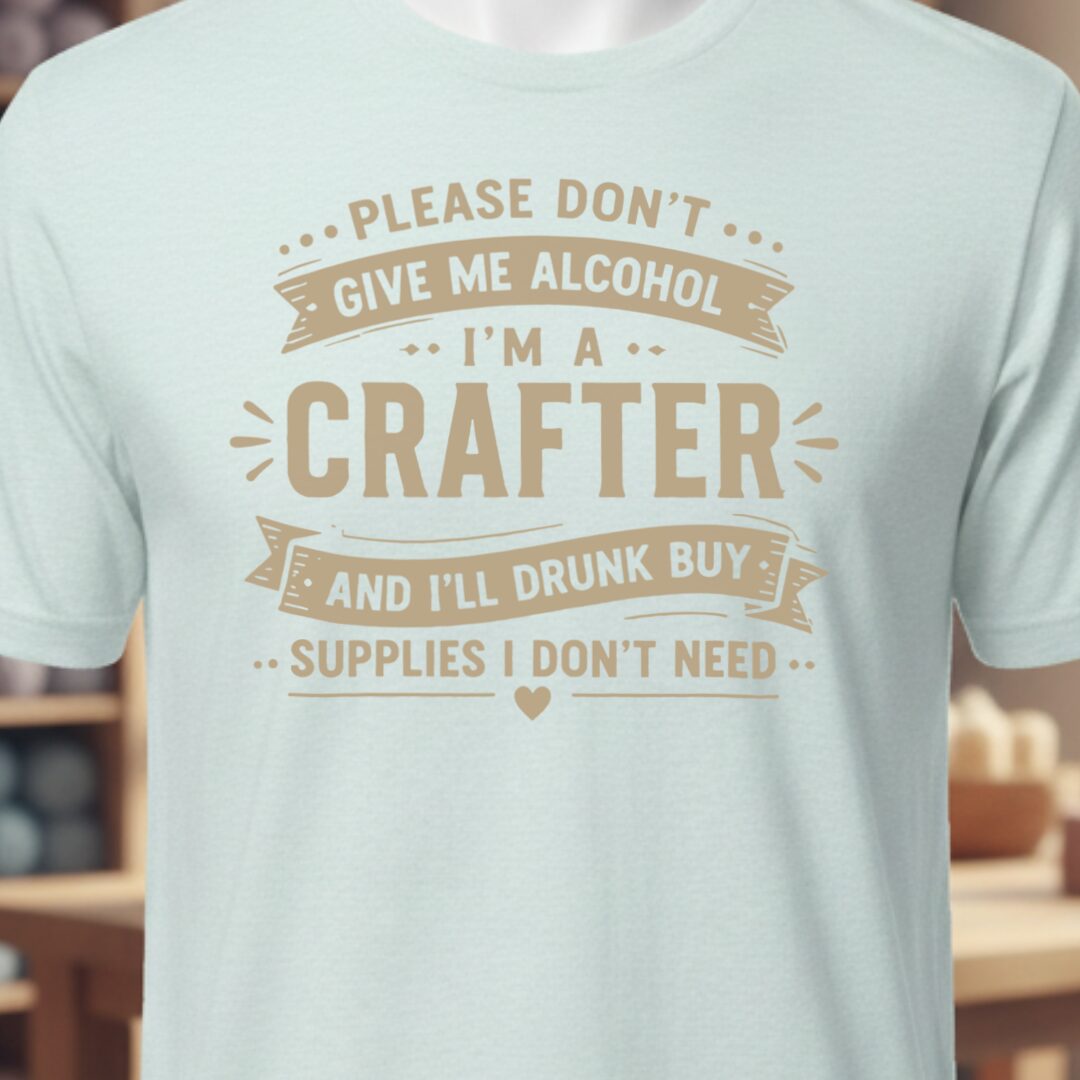 Crafting Drunk T-Shirt Ice Blue t-shirt