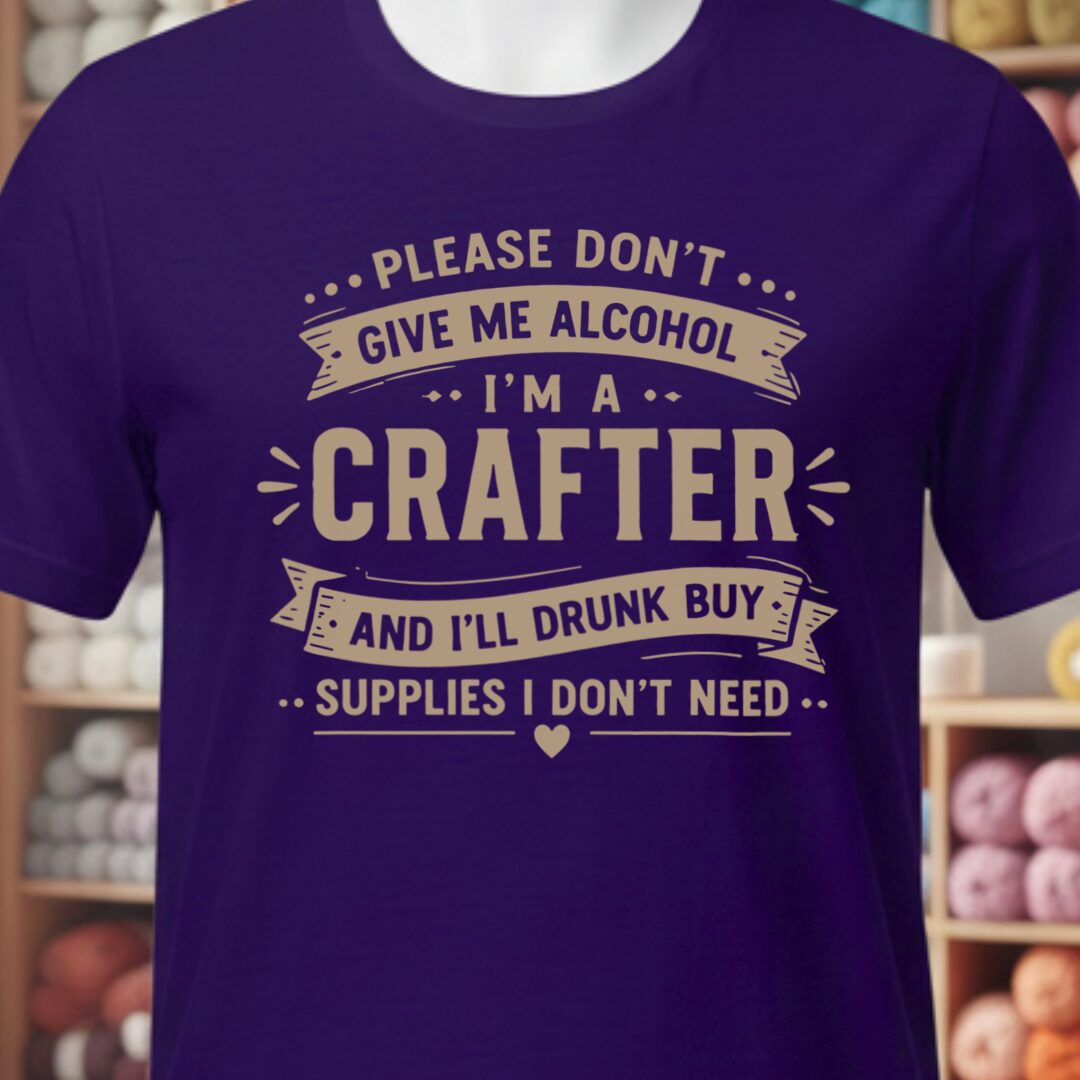 Crafting Drunk Purple T-Shirt.jpg