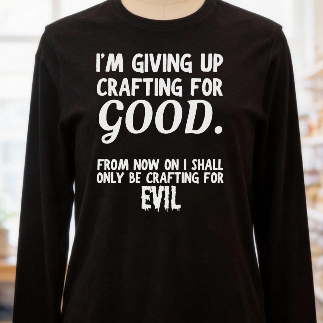 Crafting for Good Long Sleeve Tee Black Heather t-shirt