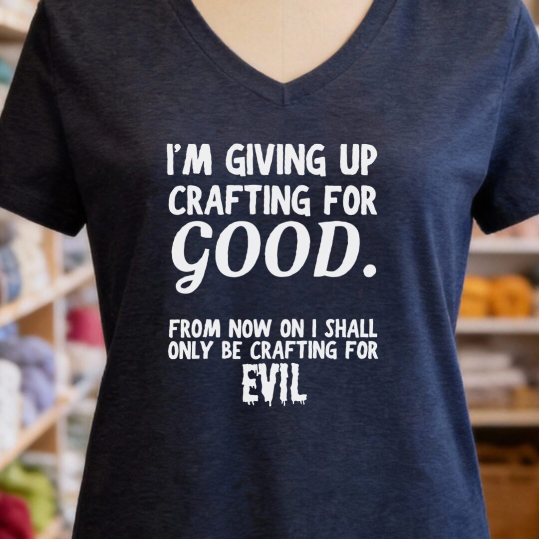 Crafting for Good V-Neck T-Shirt Navy t-shirt