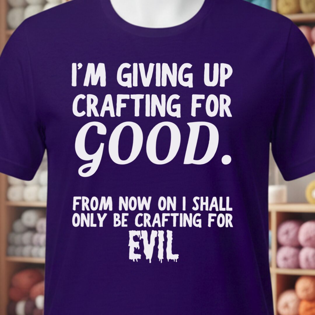 Crafting for Good T-Shirt Purple t-shirt