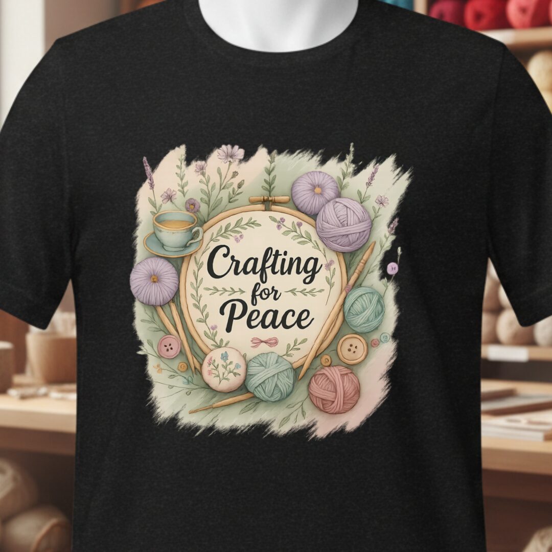 Crafting for Peace T-Shirt Black t-shirt