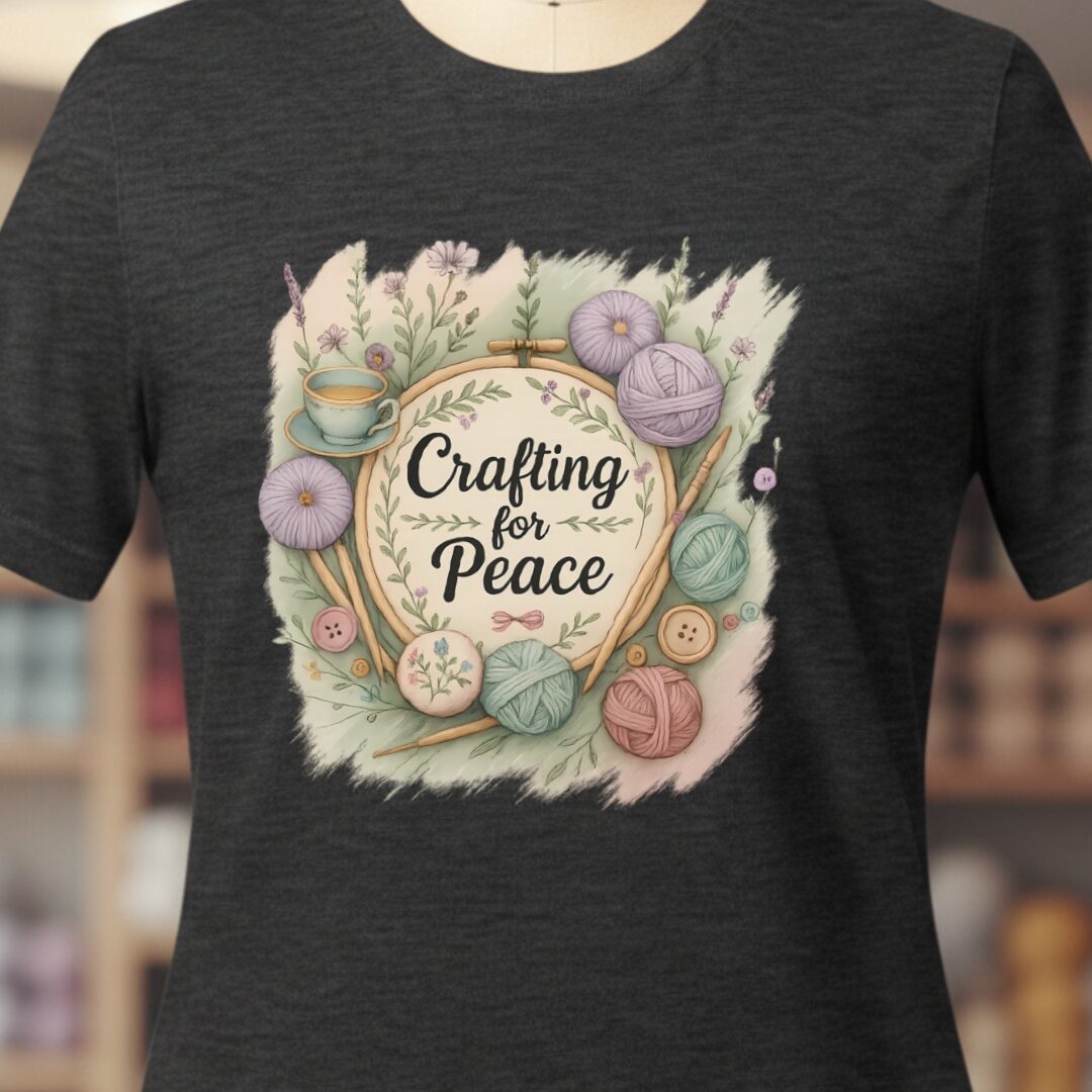 Crafting for Peace T-Shirt Dark Grey t-shirt